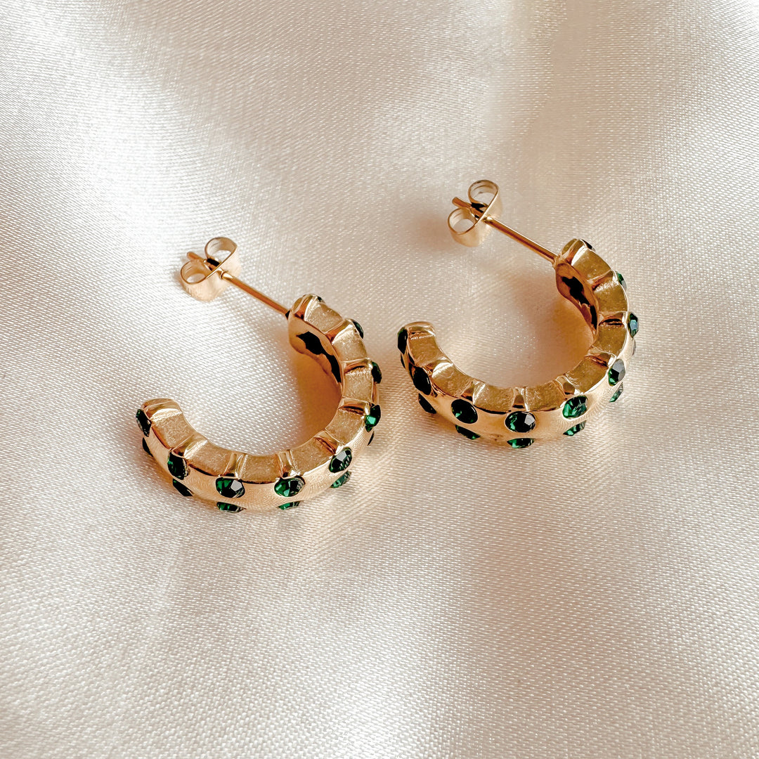 Beverley Earrings - Emerald