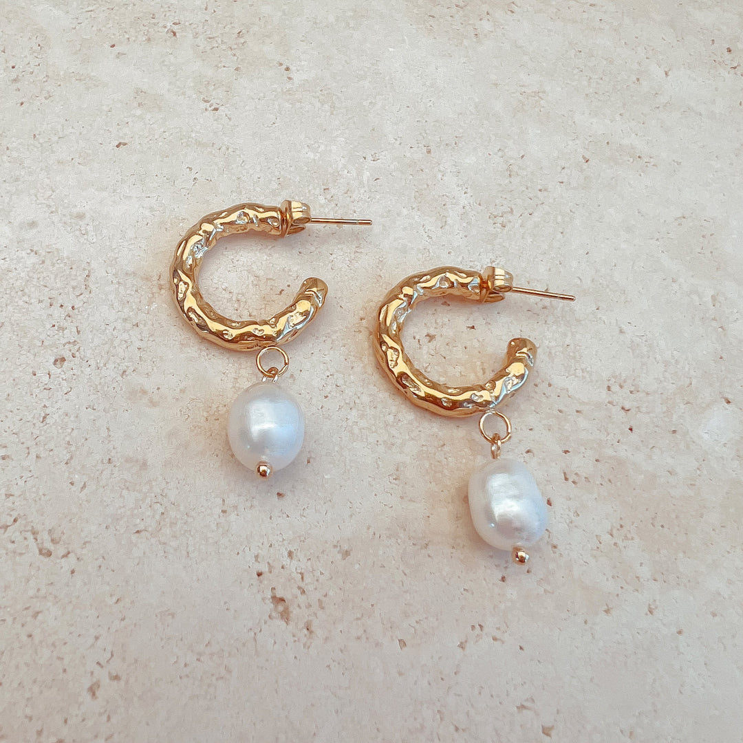 Classic Pearl Pendant Earrings