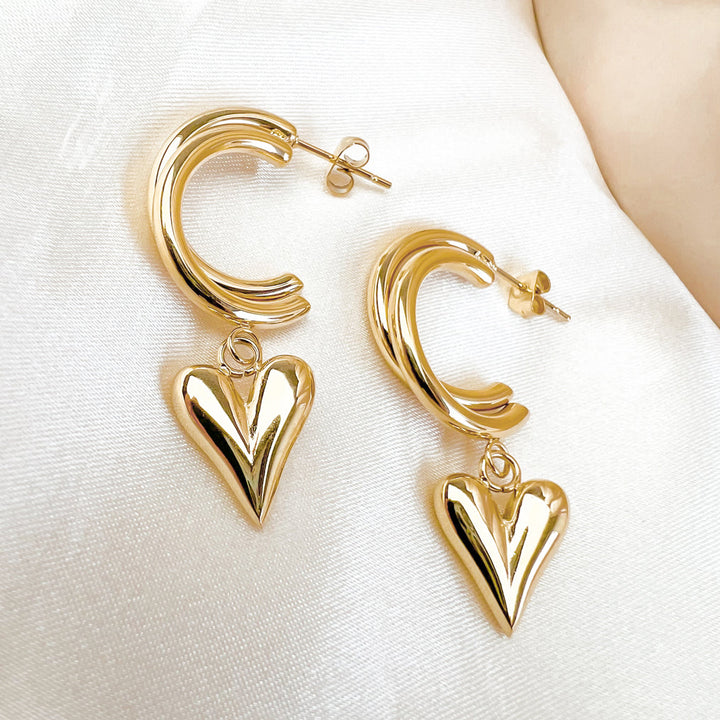 Mila Heart Studs Earrings